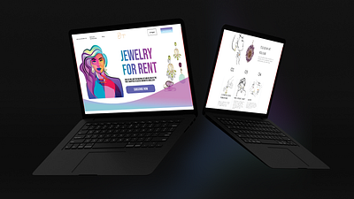 Jewelry Renting Website design graphic design illustration jewel jewelry motion graphics renting ui ui ux ux web design website