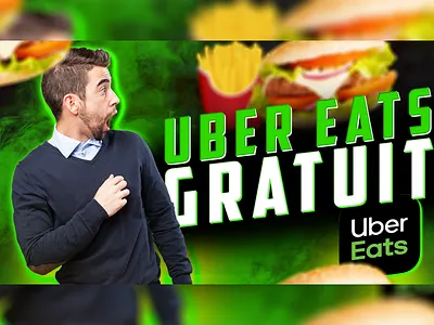 Uber Eats banners bra graphic design thumbnails youtube thumbnails