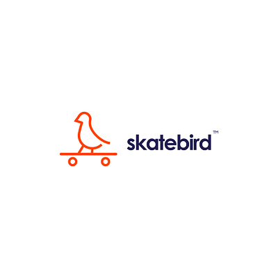 SKATEBIRD conceptual logo animation app branding design graphic design icon illustration logo logoconcept logodesign logoidentity logotype minimal typography ui ux vector web website