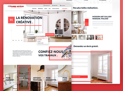 Home renovation Landing page Design app design design illustration logo ui ux vector