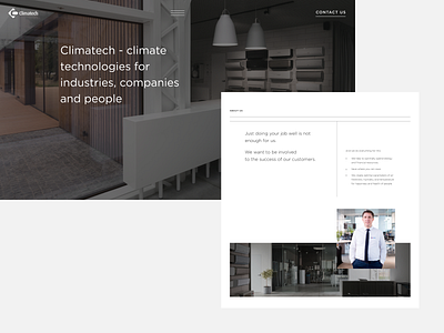 About us. Climatech. Corporate website climate composition corporate design energy grey indestry technology typography ui ui inspiration ui ux web webdesign website website develop website inspiration