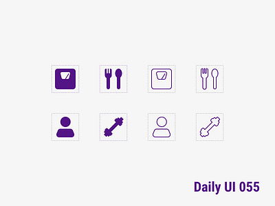 DailyUI 055 Icon Set 055 dailyui dailyuichallenge dish icon icon set