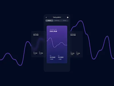 Banking App Animation animation app bank banking clean currency design finance glass infographics interface mobile money neon simple trading ui ux
