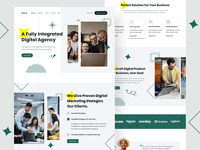 Glory Digital Marketing Website Design community design doctor dotpixel agency figma finace health healthy homepage hospital landingpage medicine money transaction ui uiux ux website white xd