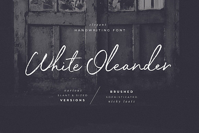 White Oleander Handwritten Font 3d animation app branding design graphic design icon illustration logo motion graphics ui