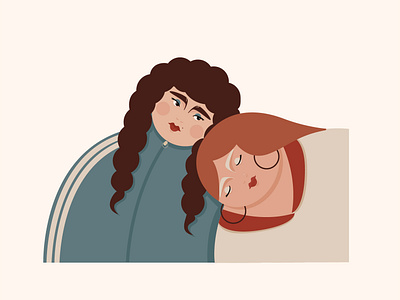 Friendly Support adobe illustrator character illustration vector woman