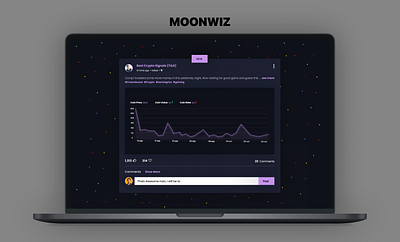 MOONWIZ CRYPTO STATS WEB DESIGN branding design illustration logo ui ui design uidesign ux ux design vector