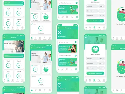 Health & Fitness UI/UX Design app design fitness app design health fitness app design health calculator ui uiux uiux design user experience user interface ux