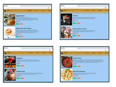 Food/Drink Menu 43 color daily ui daily ui 43 design fooddrink menu typography ui ux