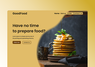 GoodFood landing page app branding css design figma html illustration ui vector