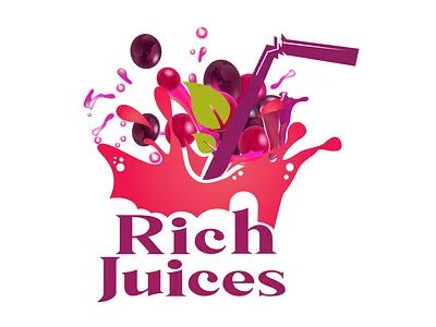 Rich Juices 3d branding characterdesign illustration design digitalpainting manitgraphics logo logo brand manitgraphics