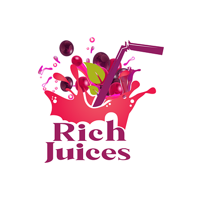 Rich Juices 3d branding characterdesign illustration design digitalpainting manitgraphics logo logo brand manitgraphics