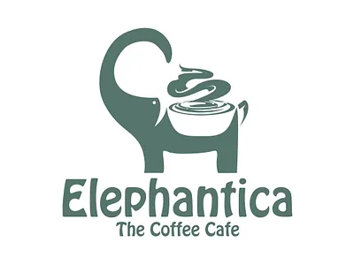 Elephantica The Coffee Cafe branding logo logo brand manitgraphics
