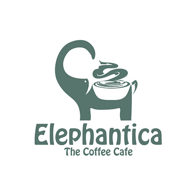 Elephantica The Coffee Cafe branding logo logo brand manitgraphics