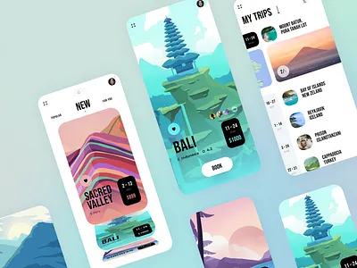 Traveling iOS app 🏝 app design icons illustration ios ios app travell ui ux