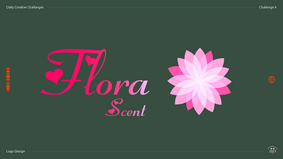 Flora Scent Logo art branding design flat illustration logo typography ui ux vector