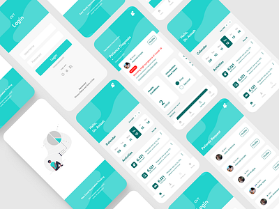 Covid Vaccination Tracking App adobe xd clean covid design figma graphic design illustration medical minimal mobile app presentation tracker ui white