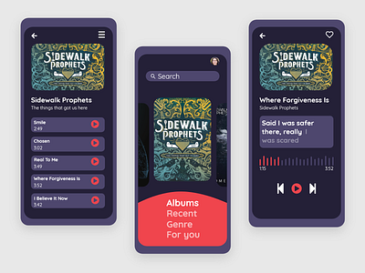 Music App Concept app design darkmode design mobile design music musicapp ui ui design uiux user interface