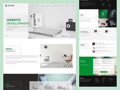 Crescent Technology Web UI corporate ui technology ui user interface