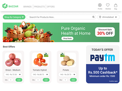 An Online Grocery Store UI Concept - Figma design figma illustration ui website