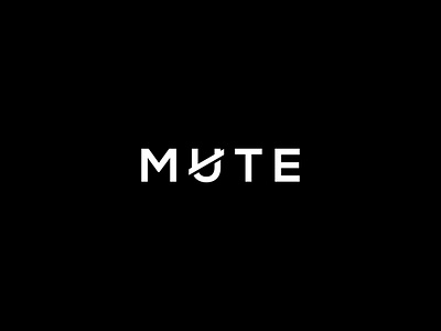 MUTE branding conceptual logo creative design design graphic design icon identity logo minimal minimalist logo mute