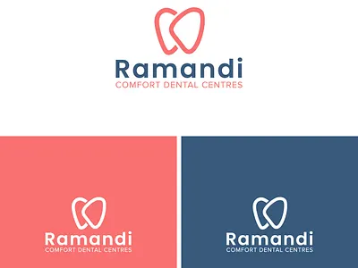 Custom Logo Design | Ramandi - Comfort Dental Centres 3d affordable website animation app brand logo branding custom logo design graphic design icon illustration logo logo design minimal social media marketing typography ui ux vector web design