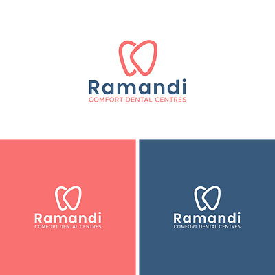 Custom Logo Design | Ramandi - Comfort Dental Centres 3d affordable website animation app brand logo branding custom logo design graphic design icon illustration logo logo design minimal social media marketing typography ui ux vector web design