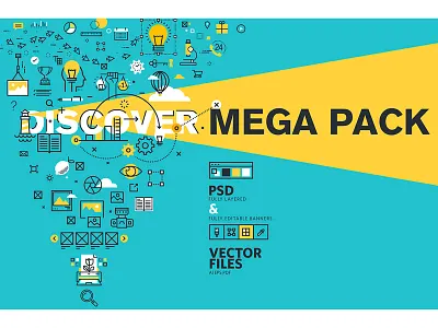 Thin Line Flat Design Word Banners Pack app banner business development e commerce finance health care illustration marketing seo social media startup teamwork technology tourism travel vector web website