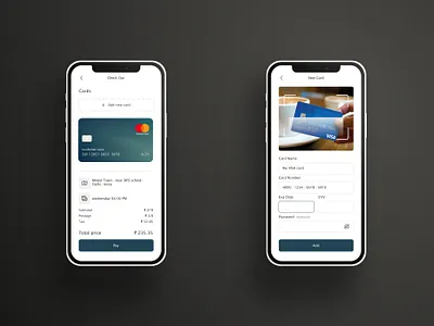 Check out page and add card app branding design illustration logo minimal typography ui ux vector