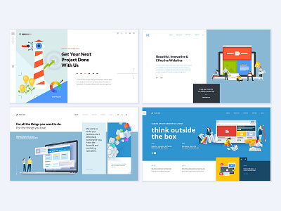 Set of Web Design Templates responsive