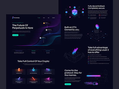 Futureswap Website bitcoin crypto crypto currency ethereum futureswap modern nft uiux website