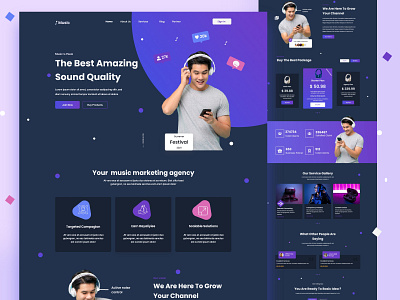 Landing Page design I web design 3d apps brading colorfull concept css graphic design html landing page logo motion graphics motion video ui ux web web template website wesite wireframe wordpress