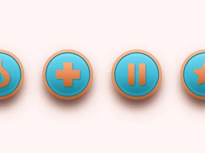 GUI Buttons 2d design digital illustations games graphic design mobile ui ui visual design