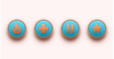 GUI Buttons 2d design digital illustations games graphic design mobile ui ui visual design