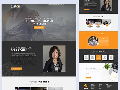 Inquiry-Based Website - Chiron Accounting & Tax Advisors 3d affordable website animation branding custom logo design design genious graphic design illustration logo minimal motion graphics social media marketing typography ui ux vector web web design website