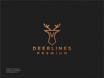 Deer Lines Logo animation branding deer design graphic design icon illustration lineart logo logo maker logodesign monoline sale logo top logo typography ui ux vector