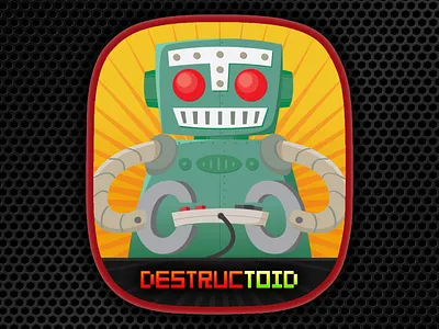 Destructoid Headphone Tag design il illustration vector
