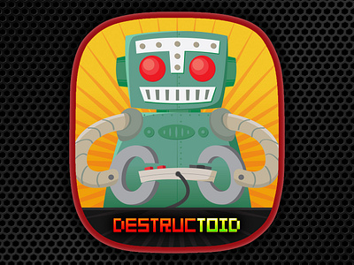 Destructoid Headphone Tag design il illustration vector