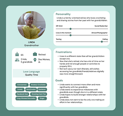 Persona for a Cross-generational Communication Report persona ux ux research