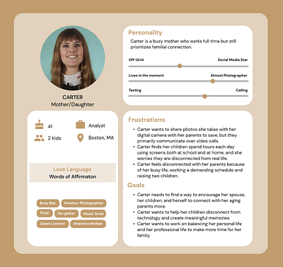 Persona for a Cross-generational Communication Report persona ux ux research