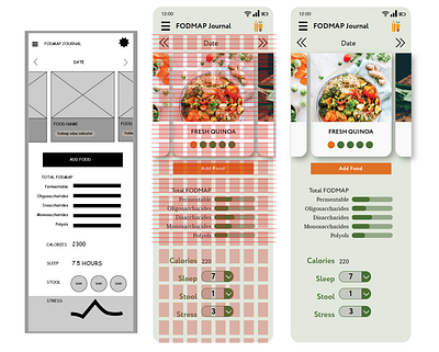 A Diet Tracking Journal app design ux