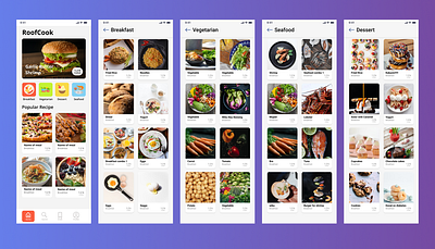 Recipe V.1 app application branding design doa eat figma food indonesia inspiration islam news popular recipe typo ui uiux usefull ux web