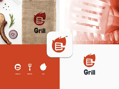 Grill logo concept symbol