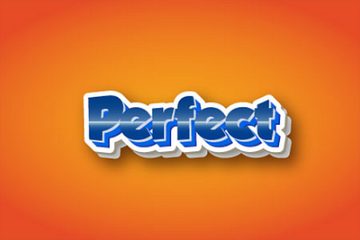 perfect 3d text effect animation app art branding clean design flat illustration logo ui