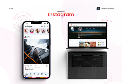 Instagram Redesigned - UI/UX branding design instagram interaction logo minimal redesign typography ui user design user experience userinterface ux