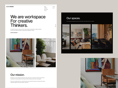 Co-working Space – Website brand branding case study design logo minimal minimalism typography ui ux website website design