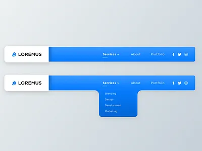 Daily UI - 053 Header Navigation dailyui dailyui 053 design graphic header menu navigation simple ui