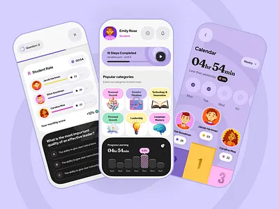 Education App Concept app design college e learning education learning learning platform mobile app online class online course online education school ui university ux