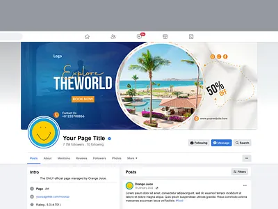 Travel Agency Facebook Cover Design adventure agency design explore facebook marketing social media marketing tour travel travel agency travel industry travel marketing visit world