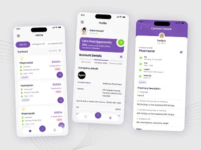 Qwik - Pharmacist Job Portal android branding design doctor app illustration ios logo medical app mobile app product design research ui ux